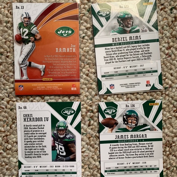 New York Jets NFL Panini Phoenix Card Lot Rookie - Picture 2 of 2